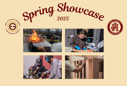  EGSIC Spring Showcase 2025 with pictures of students doing projects